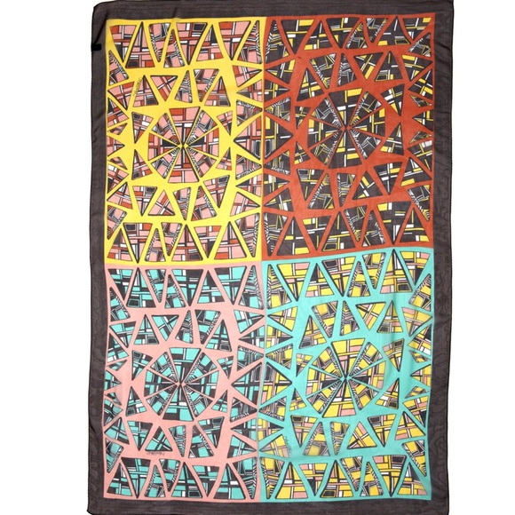 Silk Lauren Moshi Victoria Tribal Scarf - Picture 2 of 4